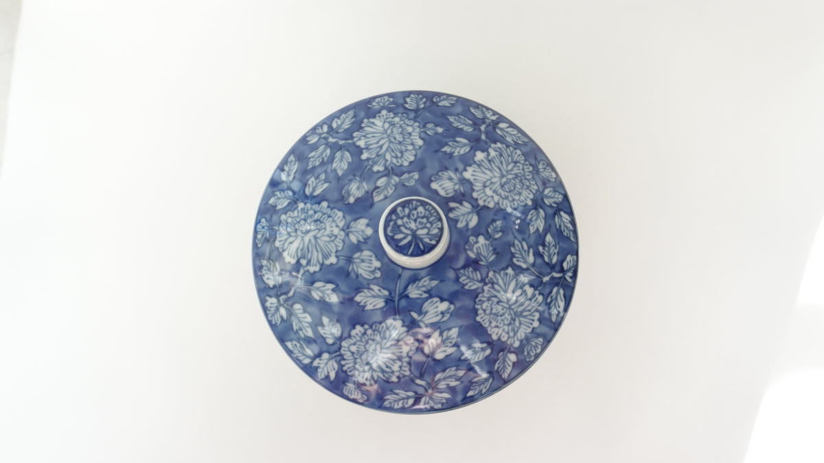 美濃焼　染牡丹